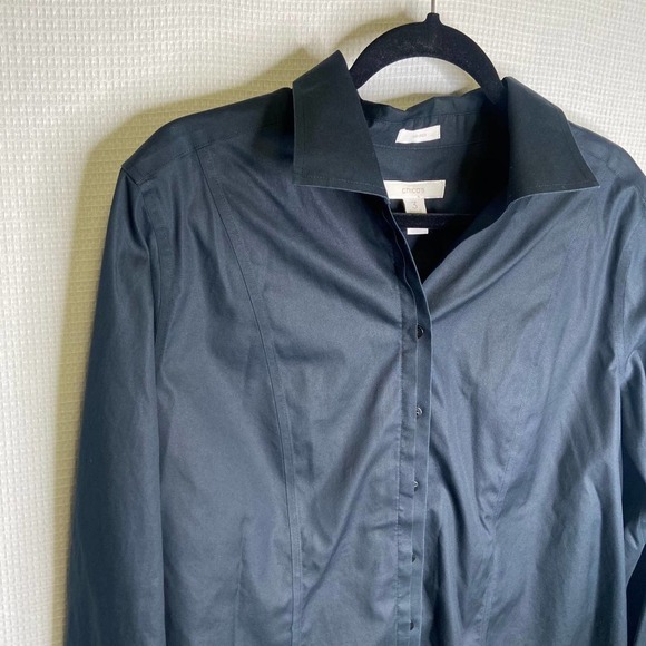 Chicos | Black Button Down No Iron Top 3 - Picture 3 of 9